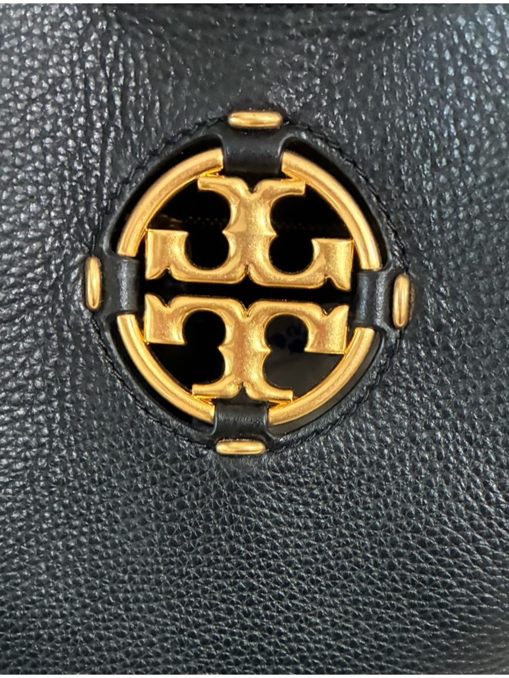 Tory Burch EUC Miller Black and Gold Shoulder Bag with Structured Design - Picture 3 of 15